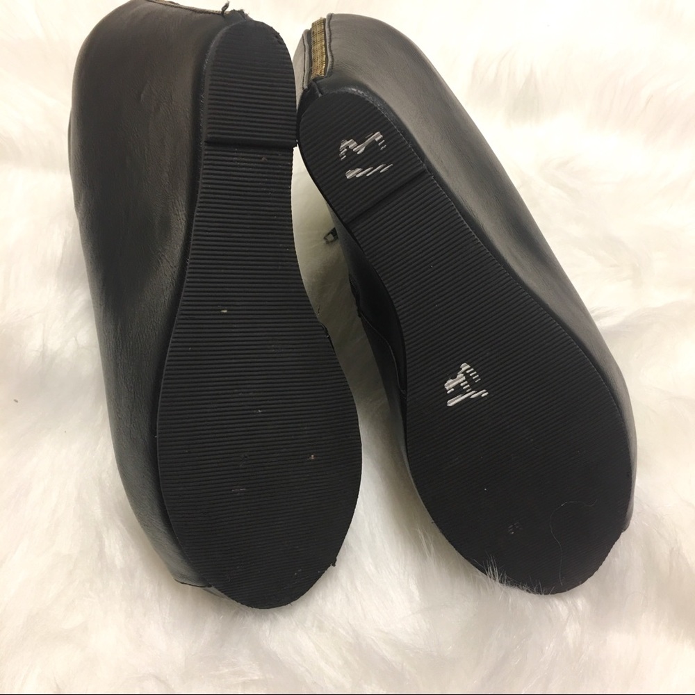 Torrid Black Peep-Toe Wedge Booties - Picture 7 of 8